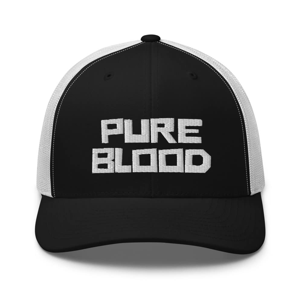 Pure Blood Trucker Cap - Adjustable Snapback Hat for Men & Women - Perfect for Outdoor Activities, Sports, and Casual Wear