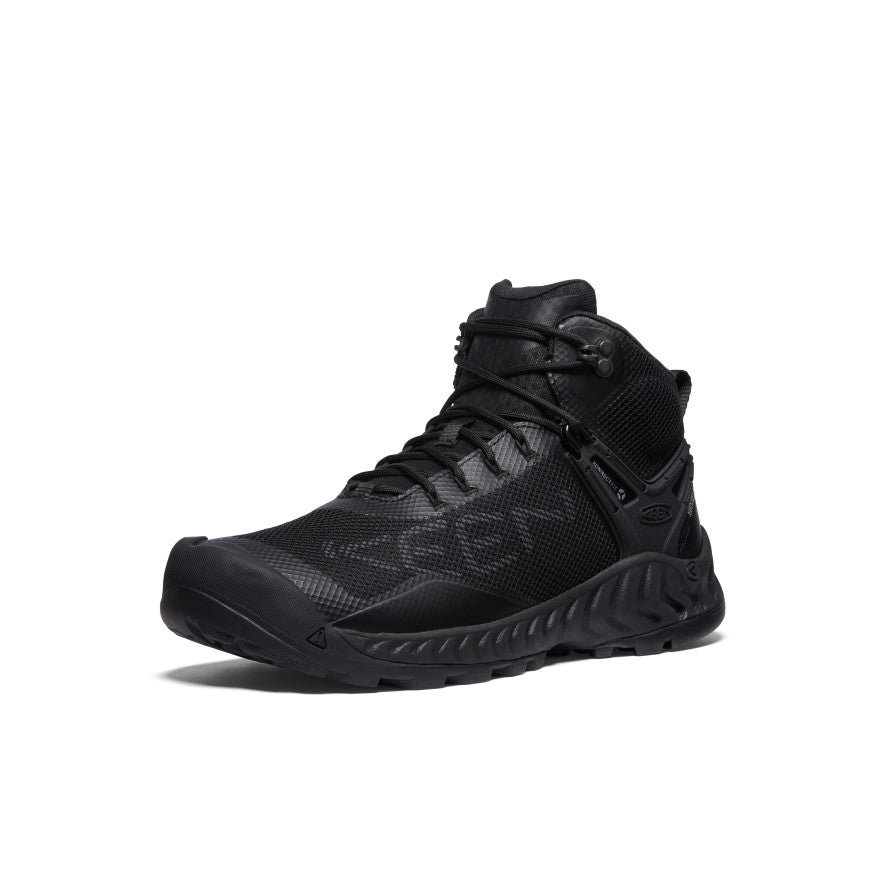 Men's NXIS EVO Waterproof Hiking Boots - Triple Black Color | Lightweight & Durable for Outdoor Adventures, Camping, and Winter Walking