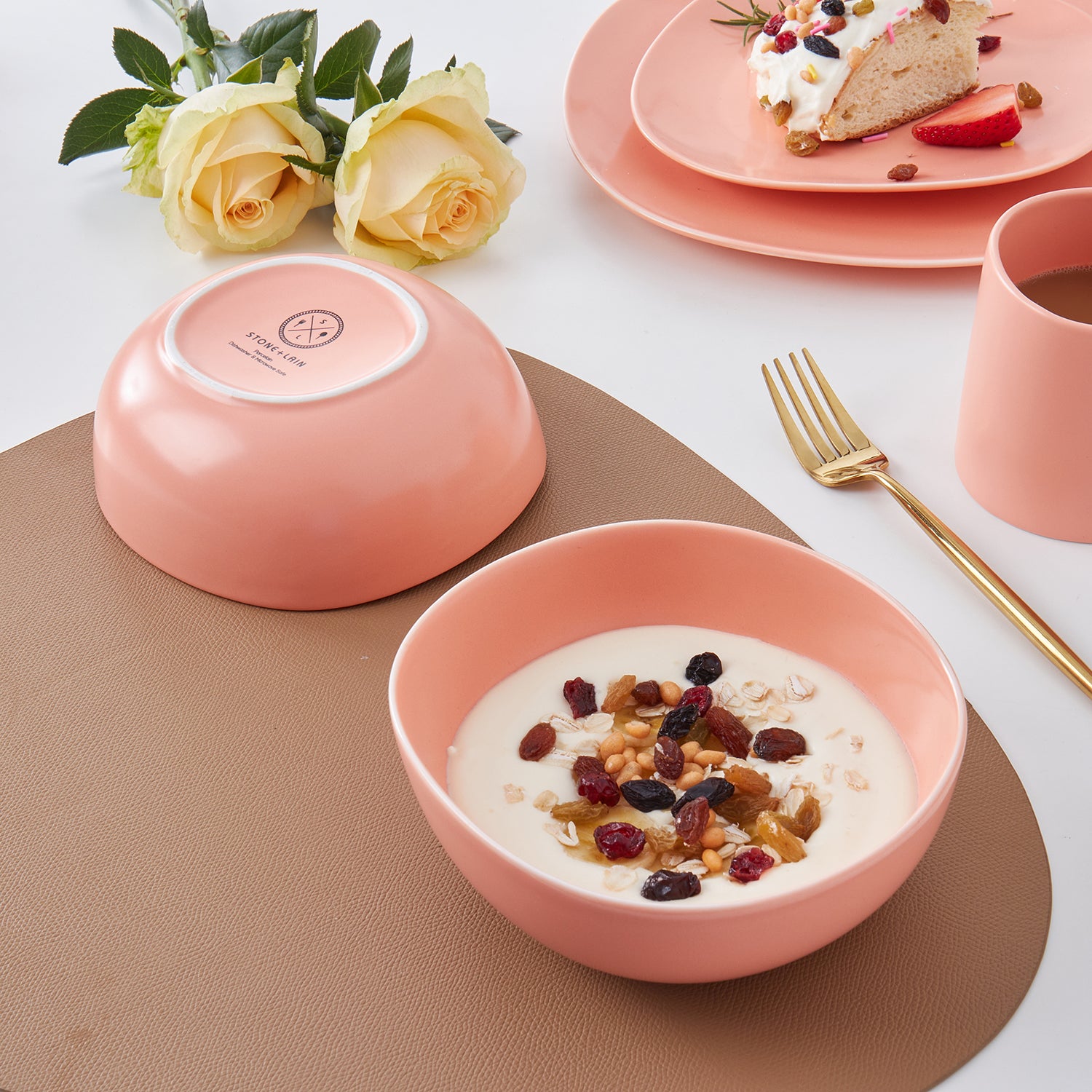 Delilah Porcelain Bowl Set - 6-Piece Dinnerware Set for Soup, Salad & Dessert | Elegant & Durable for Everyday Use & Entertaining