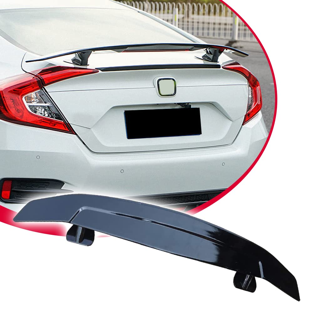 Acmex 46.7 Inch Universal Rear Spoiler - GT Style ABS Racing Spoiler Wing Lightweight Glossy Black - Car Trunk Spoiler for Enhanced Aerodynamics & Sporty Look - Perfect for Racing, Car Shows & Street Performance Upgrades