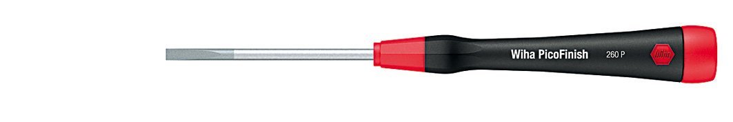 Wiha 26019 Slotted Screwdriver with PicoFinish Handle, 1.0 x 40mm - Precision Screwdriver for Electronics, Jewelry & Small Appliances Repair - Ideal for DIY, Home & Professional Use