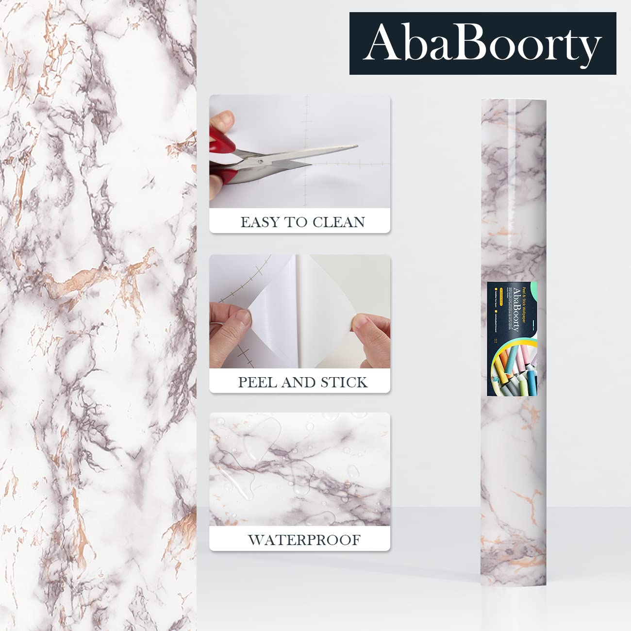 AbaBoorty Marble Contact Paper 206