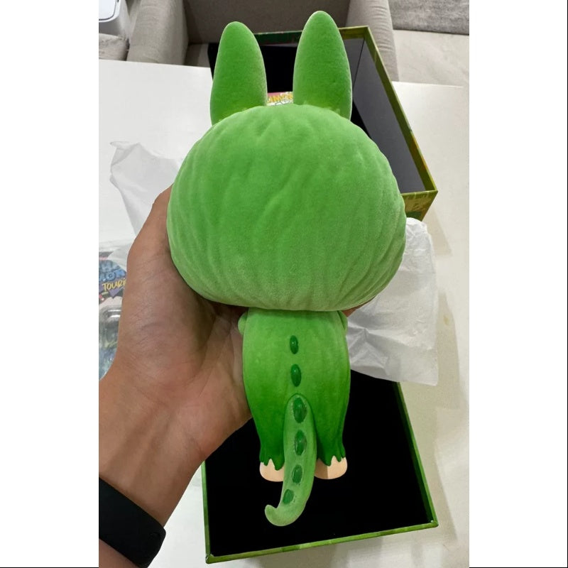 Labubu The Monsters Zimomo Fuzzy Moss Green Collectible Figurine - 2024 PTS Limited Edition - Perfect for Anime Fans, Home Decor & Gift Giving