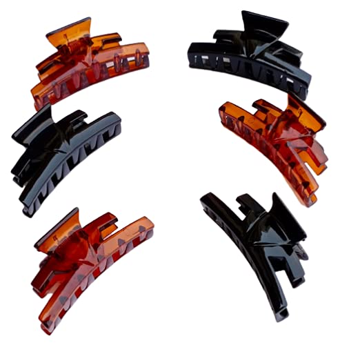 Best Plastic Hair Claw Clips for Women & Girls - Korean Transparent Hair Clutcher (5-Pack) - Perfect for Ponytails, Buns & Everyday Hairstyles