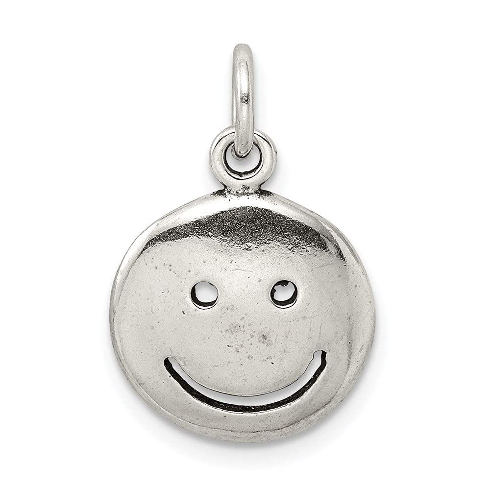 Sterling Silver Smiley Face Charm Pendant for Women - Vintage Style Jewelry Gift for Her - Perfect for Birthdays, Anniversaries & Everyday Wear