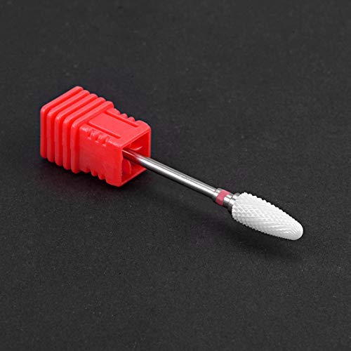 2pcs Professional Ceramic Nail Drill Bits 3/32 Inch (Fine Grit) - Manicure & Pedicure Tools for Salon & Home Use - Perfect for Nail Art, Acrylics & Gel Polish Removal