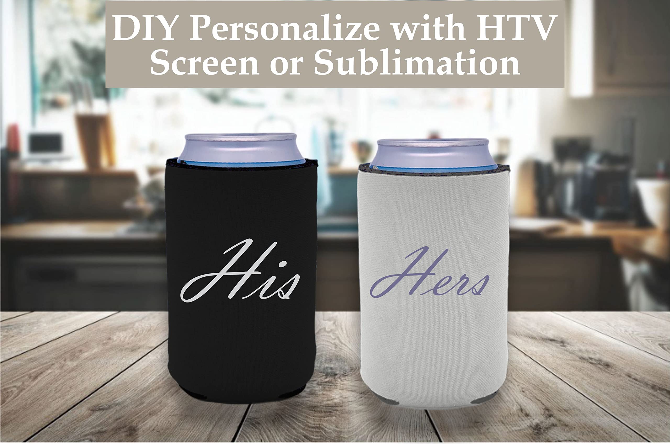 Premium Neoprene Collapsible Can Cooler - Insulated Beer & Soda Sleeve (1 Pack, Charcoal) - Perfect for Camping, BBQs, and Outdoor Parties