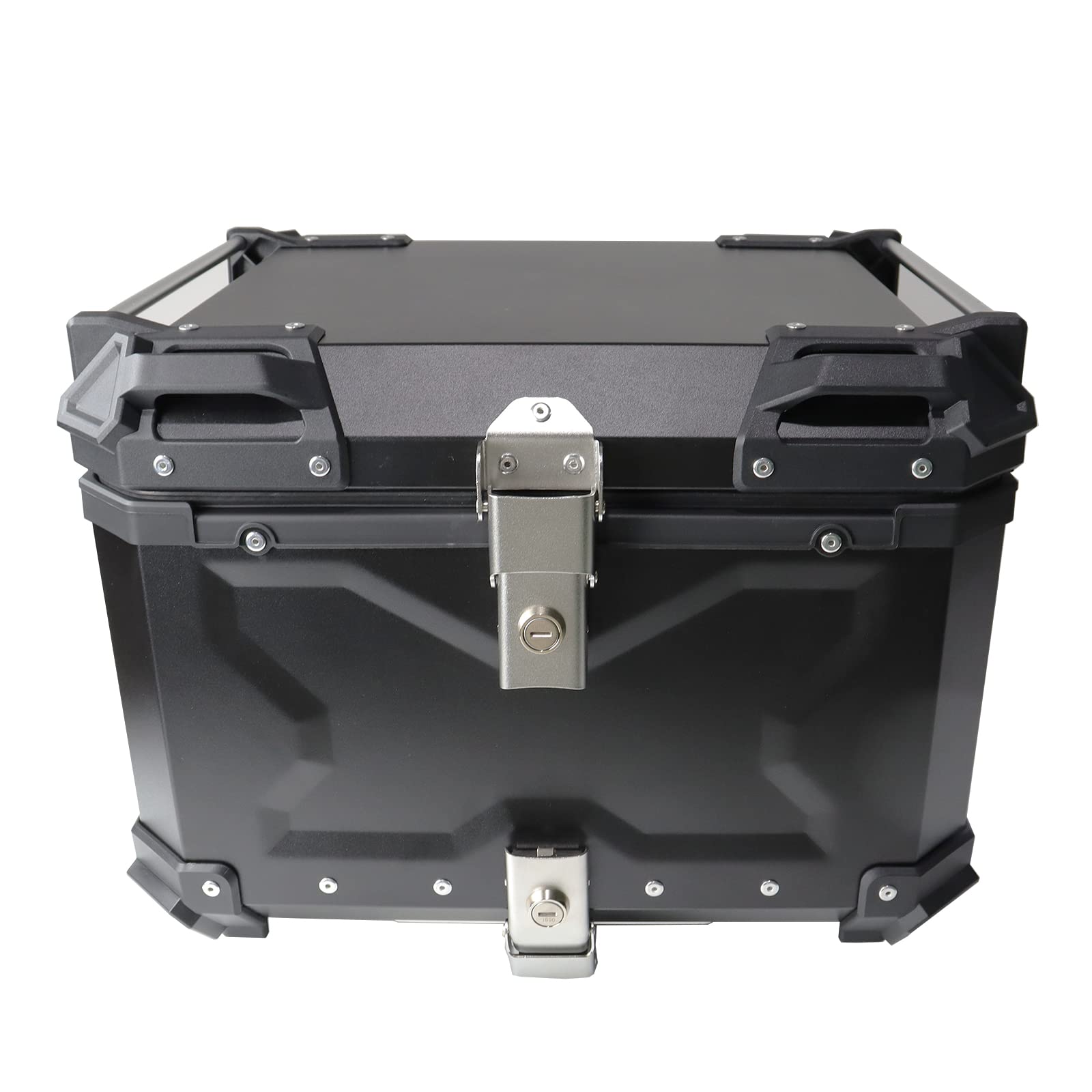 55L Waterproof Aluminum Motorcycle Tail Storage Case - Universal Fit for Helmets, Luggage & Gear | Perfect for Road Trips, Camping & Outdoor Adventures