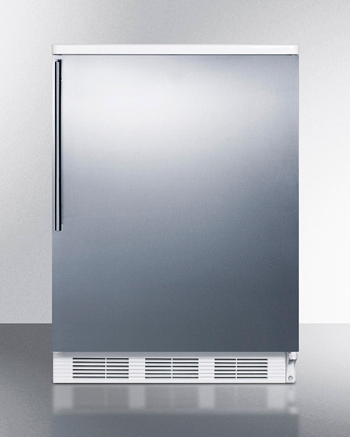 Accucold 24-Inch Wide All Refrigerator with Thin Handle FF6WSSHV - Compact Freezerless Fridge for Dorm, Office, or Apartment