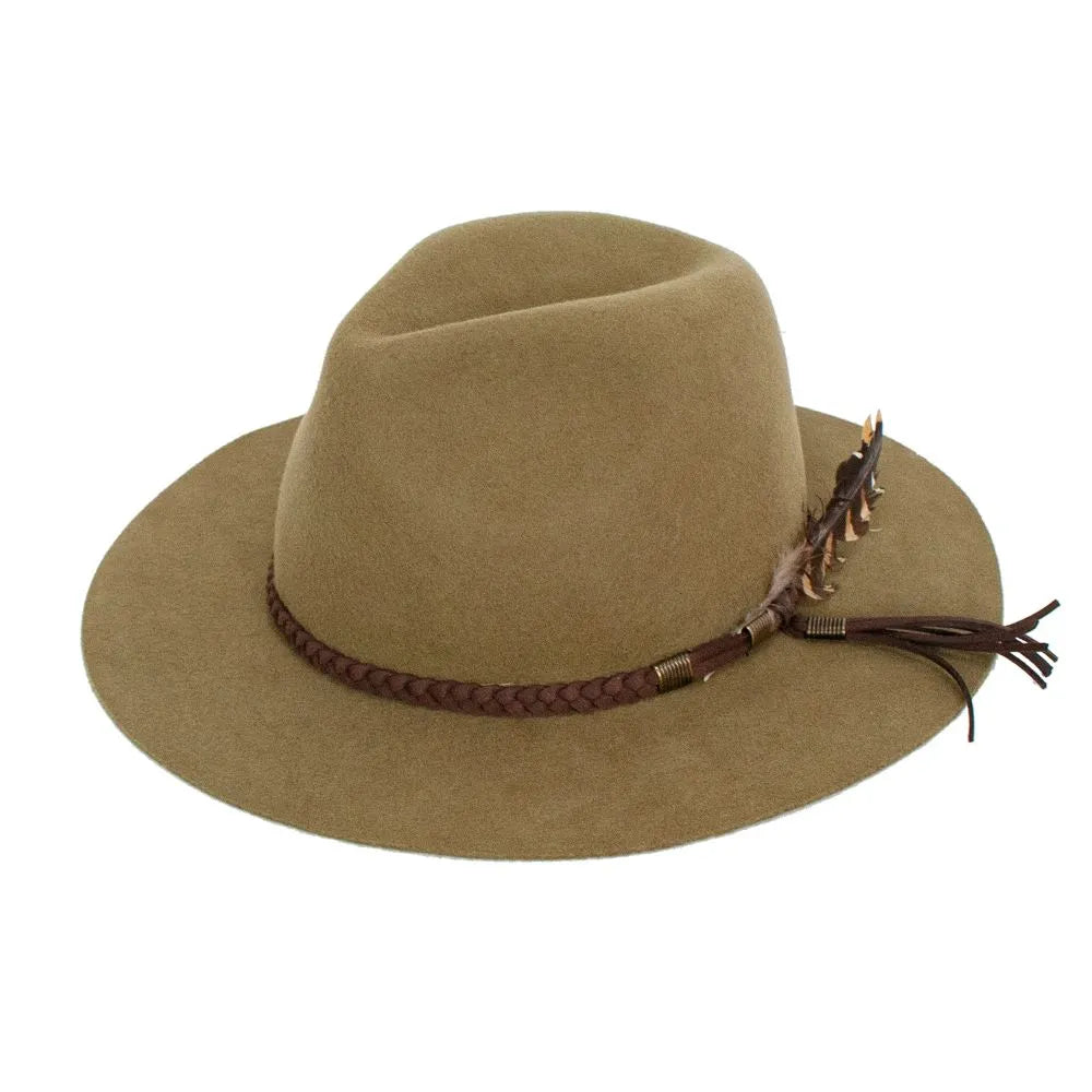 Peter Grimm Montana Wool Felt Fedora Hat for Men - Classic Western Style Cowboy Hat - Perfect for Outdoor Adventures, Rodeo, and Country Music Festivals