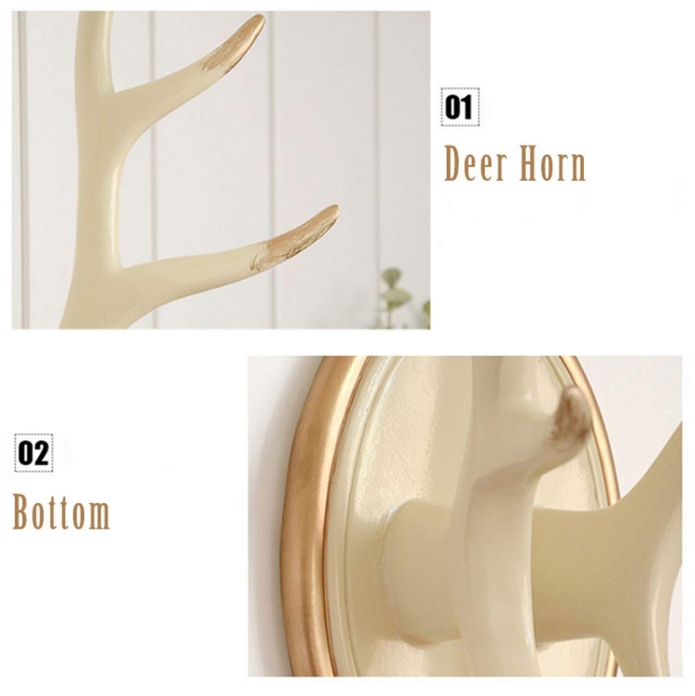 Modern Deer Antler Coat Hanger - Stylish Wall Mounted Clothes Rack & Home Decor Sculpture | Perfect for Entryway, Bedroom, or Living Room Organization