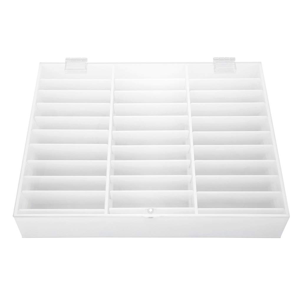 Premium Empty Nail Tips Storage Box - White Nail Art Decoration Container & Fake Nail Display Case for Salon, DIY Manicure, and Professional Nail Artists