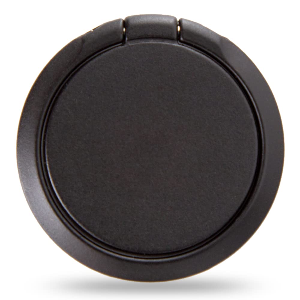 Phone Ring Holder - Anti-Slip Finger Grip Stand for Smartphones (Black) | Perfect for One-Hand Use, Selfies, and Secure Phone Handling