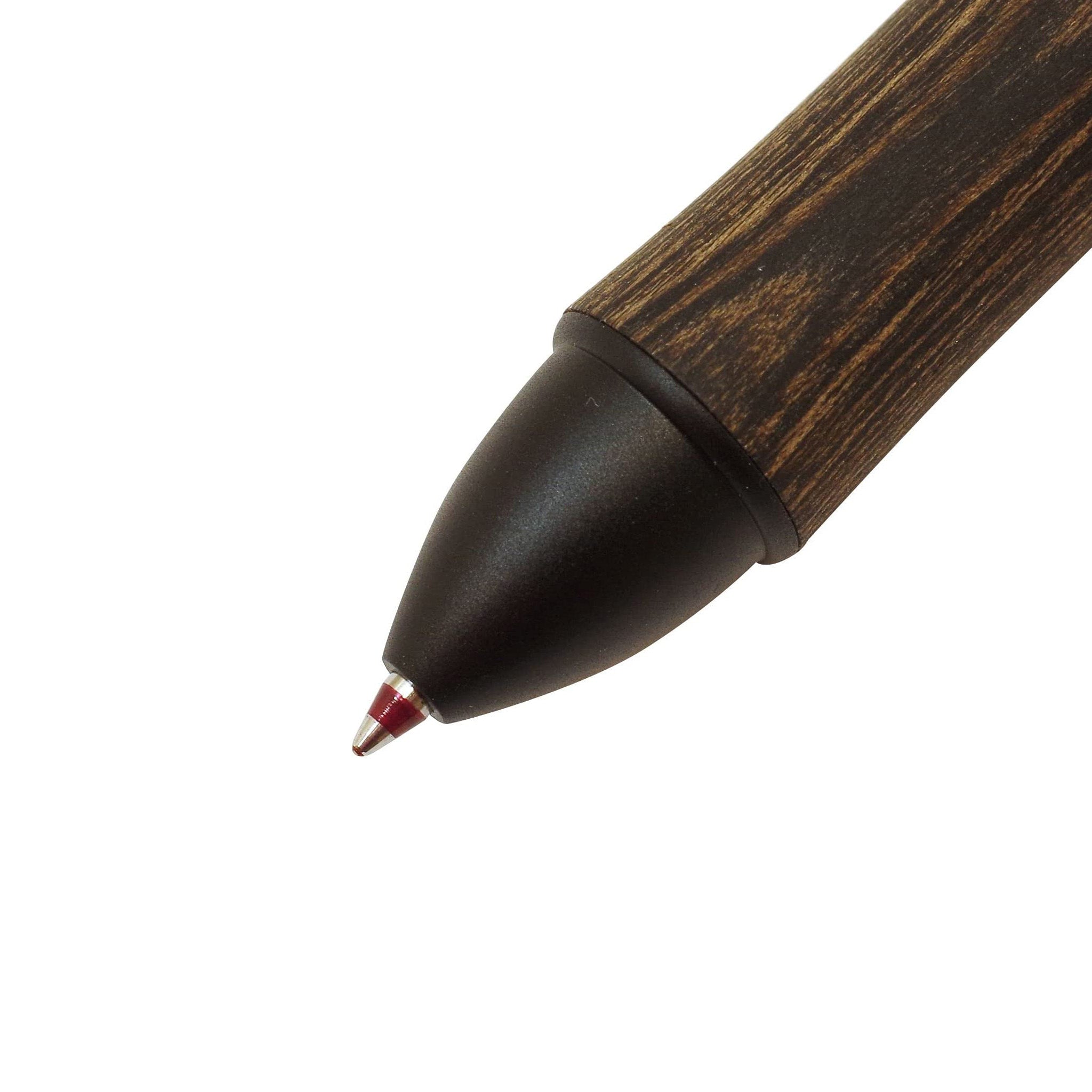4+1 Wooden Ballpoint Pen & Mechanical Pencil Set - Premium Pilot Style Writing Instruments for Office, School & Gift Giving