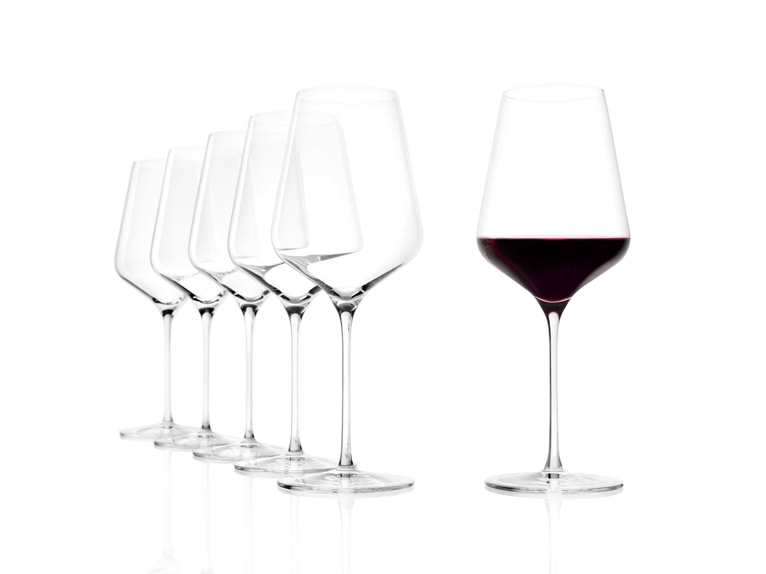 Premium Stölzle Lausitz Bordeaux Red Wine Glasses Set of 6 - 675ml Crystal Clear Starlight Collection | Dishwasher Safe & Highly Functional | Perfect for Dinner Parties, Wine Tasting & Home Entertaining