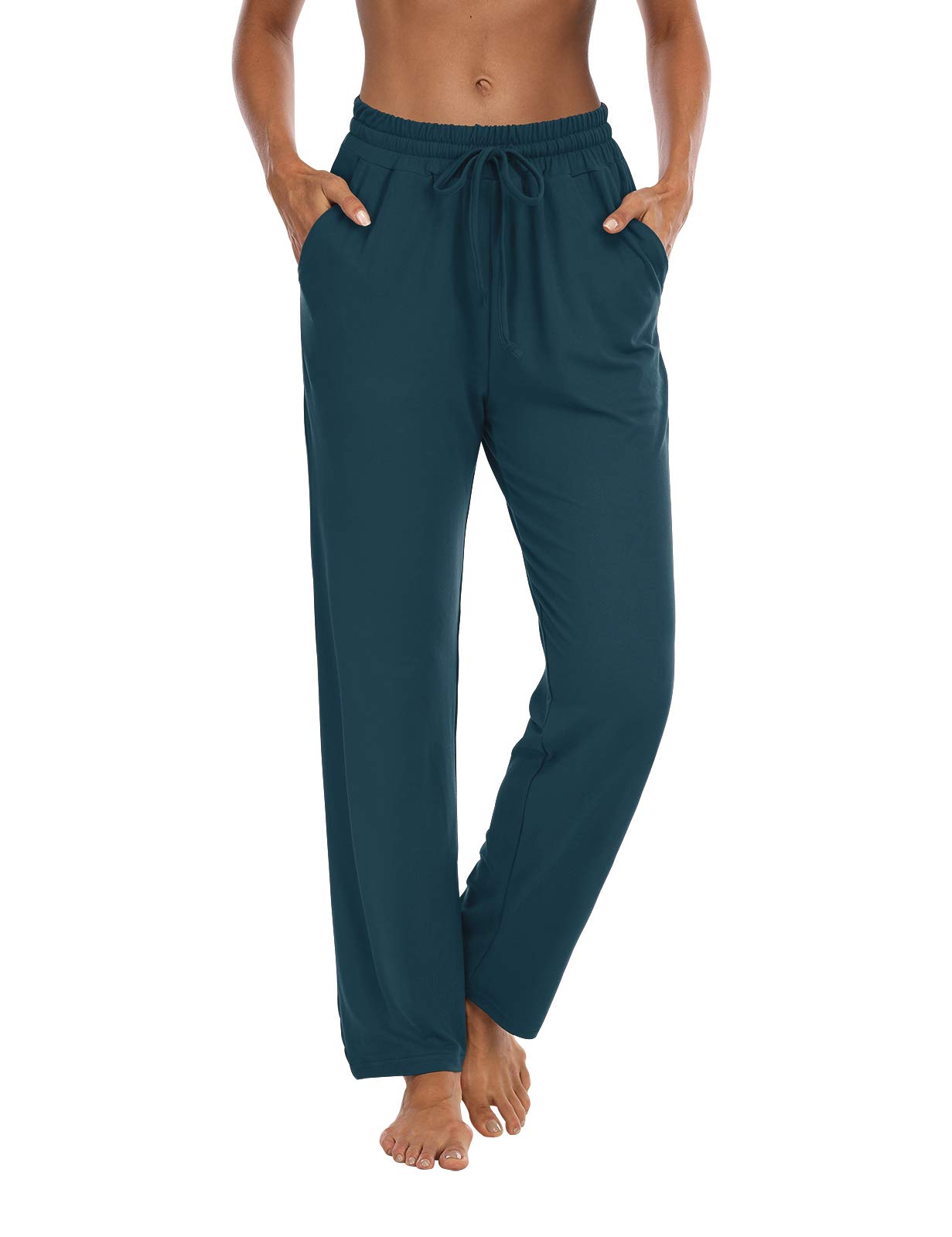 Sarin Mathews Women's Yoga Sweatpants - Straight Wide Leg Workout Joggers with Drawstring & Pockets | Loose Lounge Pants for Yoga, Running, Gym & Casual Wear