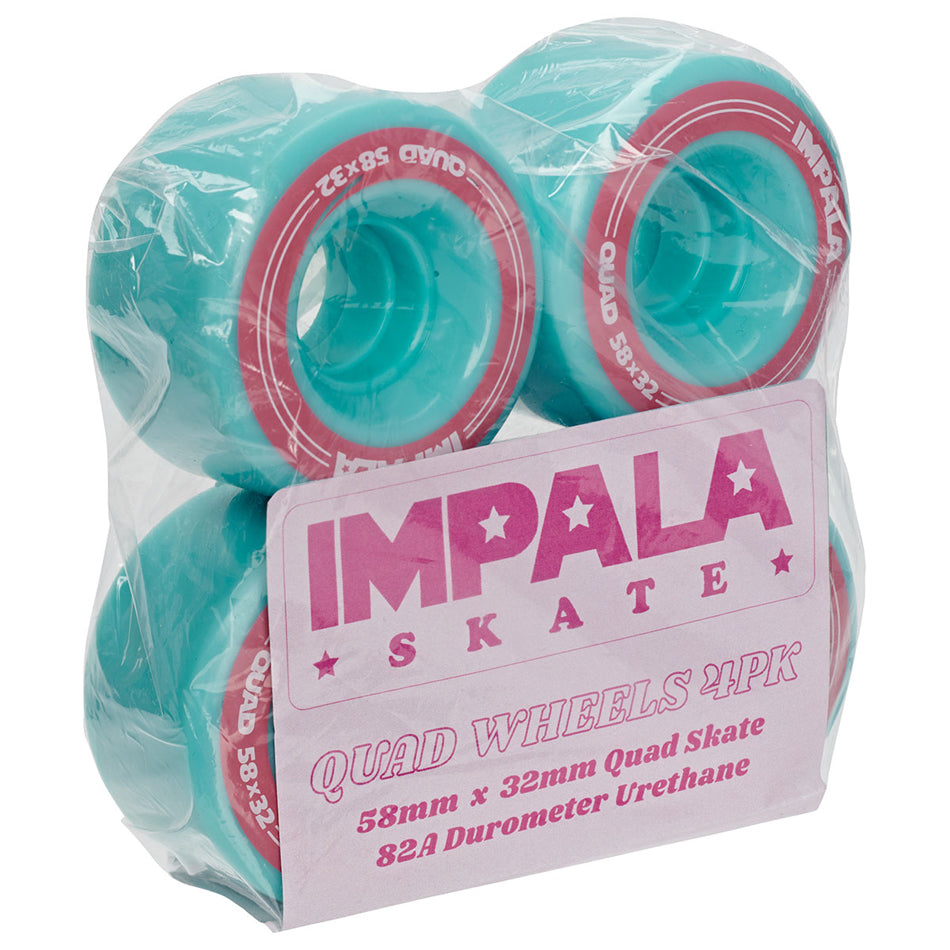 IMPALA 58mm 82A Skateboard Wheels 4 Pack - Smooth Ride for Street Skating & Park Tricks
