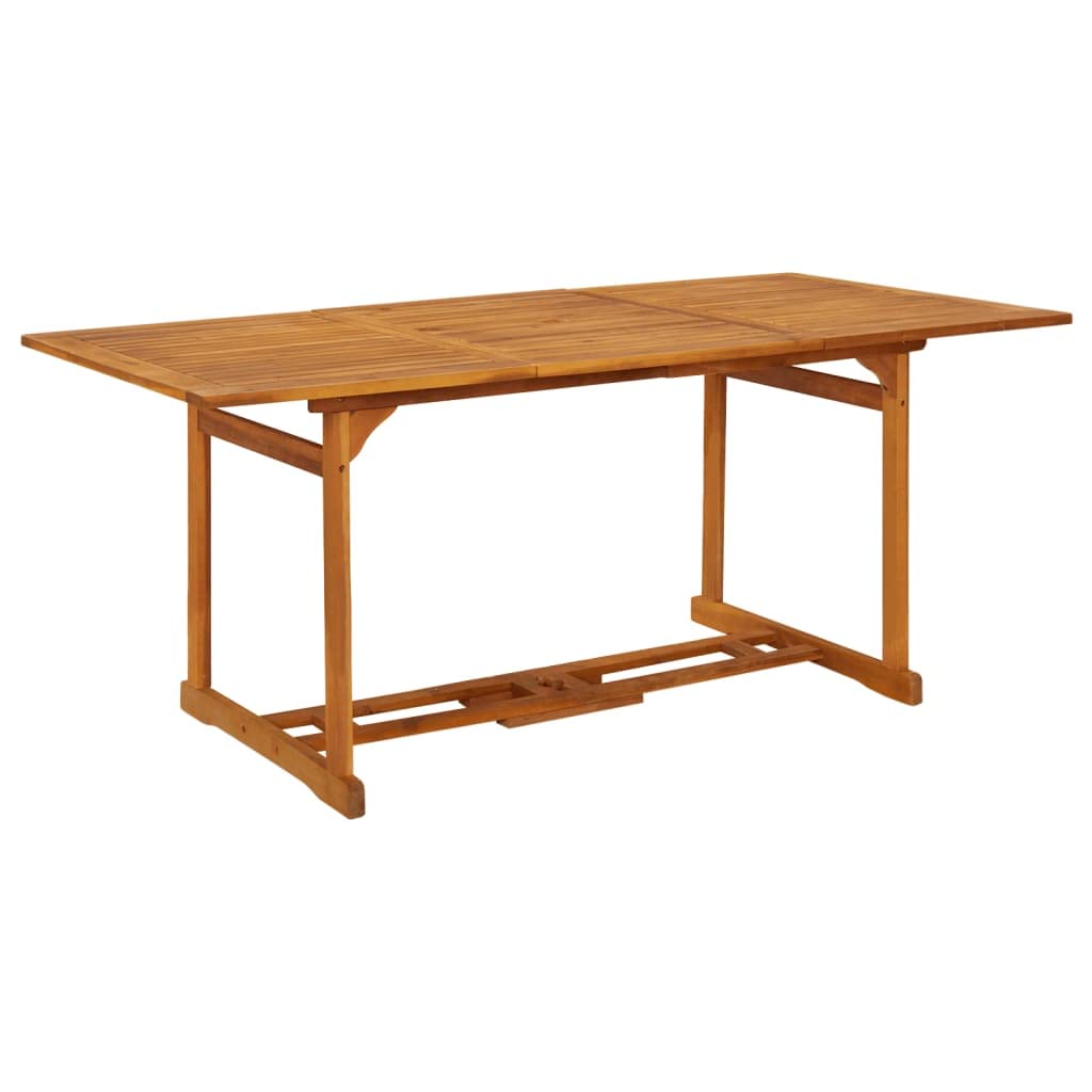 **Estink Acacia Wood Outdoor Patio Table with 5cm Parasol Hole - Weather-Resistant Garden Table for Backyard, Porch, Deck & Poolside Dining**
