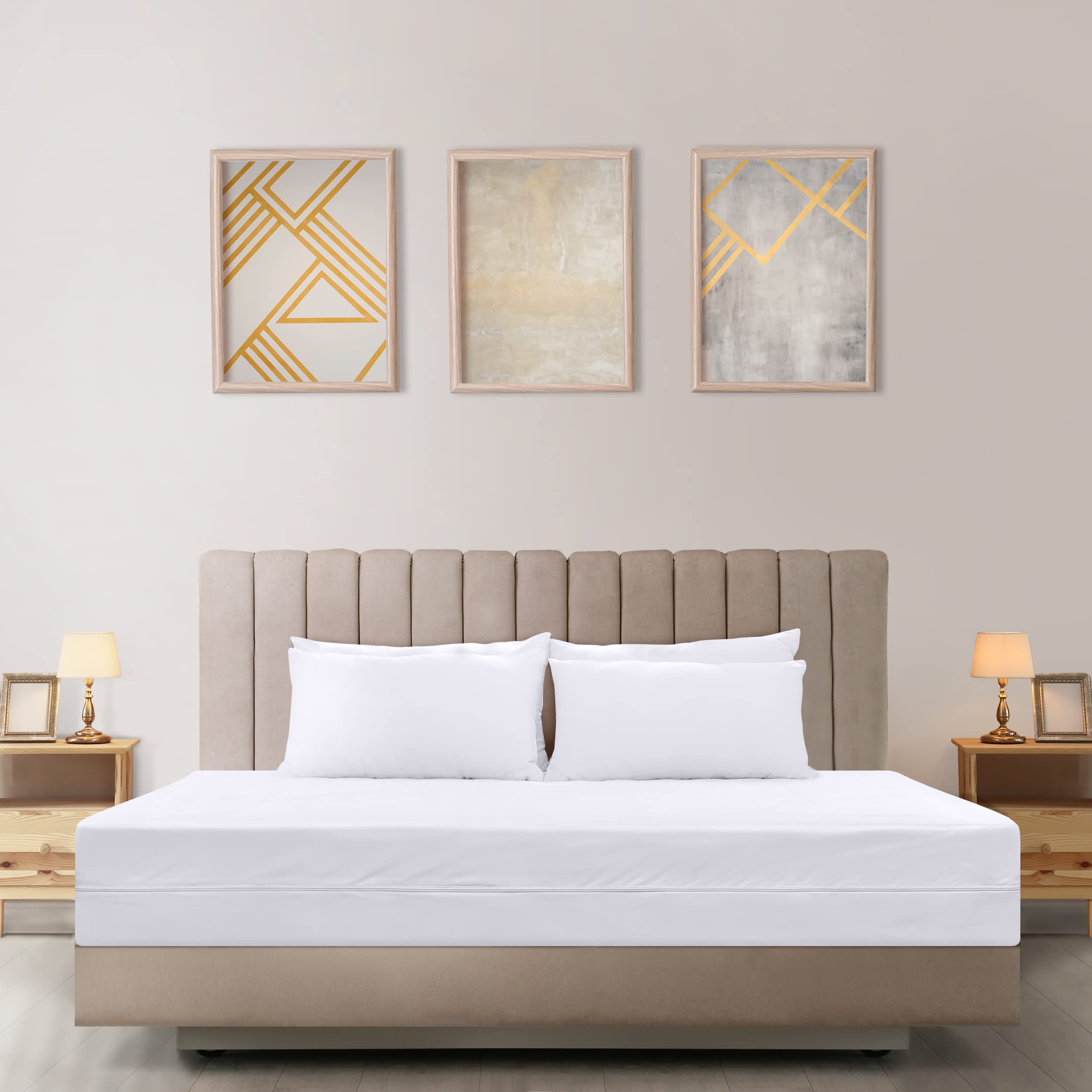 Utopia Bedding Queen Size Zippered Mattress Encasement - 100% Waterproof & Breathable Mattress Protector Cover - 6-Sided Protection for Allergies, Bed Bugs & Spills - Perfect for Homes, Hotels & Dorms (Pack of 12)