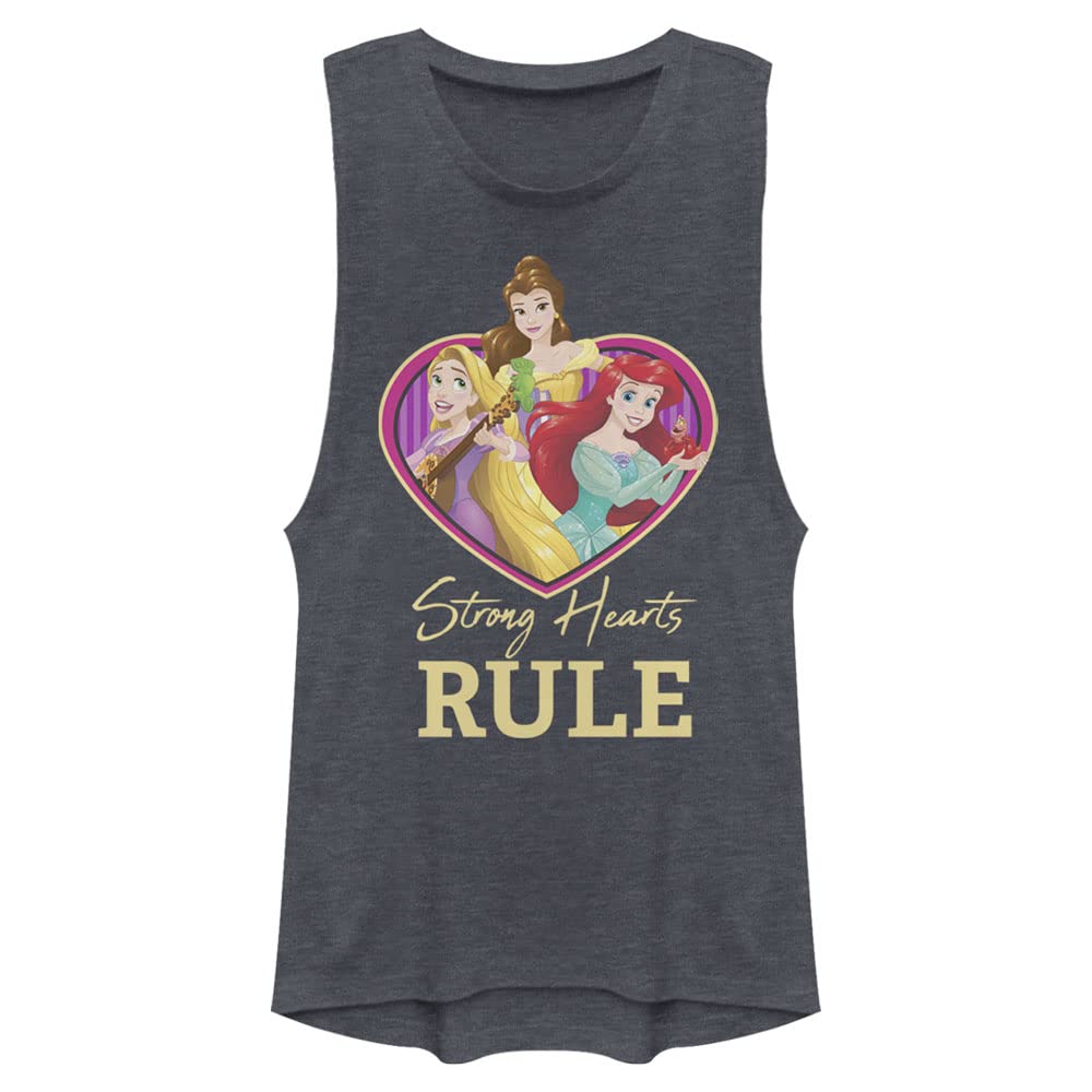 Disney Princess Tank Top for Women - Fast Fashion & Strong Heart Design for Casual Wear