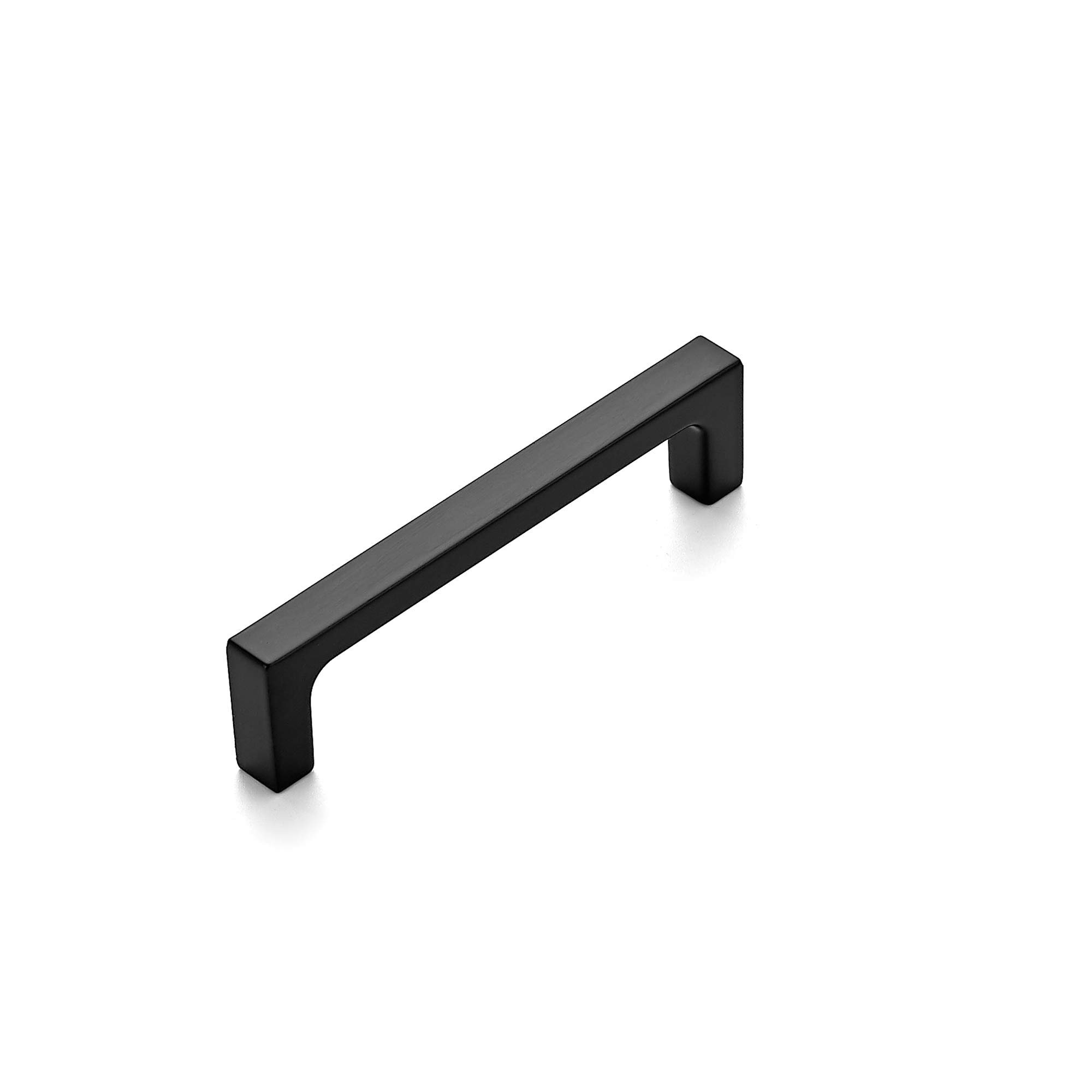 Ravinte 1 Pack 3-3/4 Inch Matte Black Square Cabinet Handles - Solid Kitchen Drawer Pulls Hardware for Modern Cabinets & Furniture (Set of 10) - Perfect for Kitchen Remodel, Bathroom Vanity & Office Furniture Upgrade
