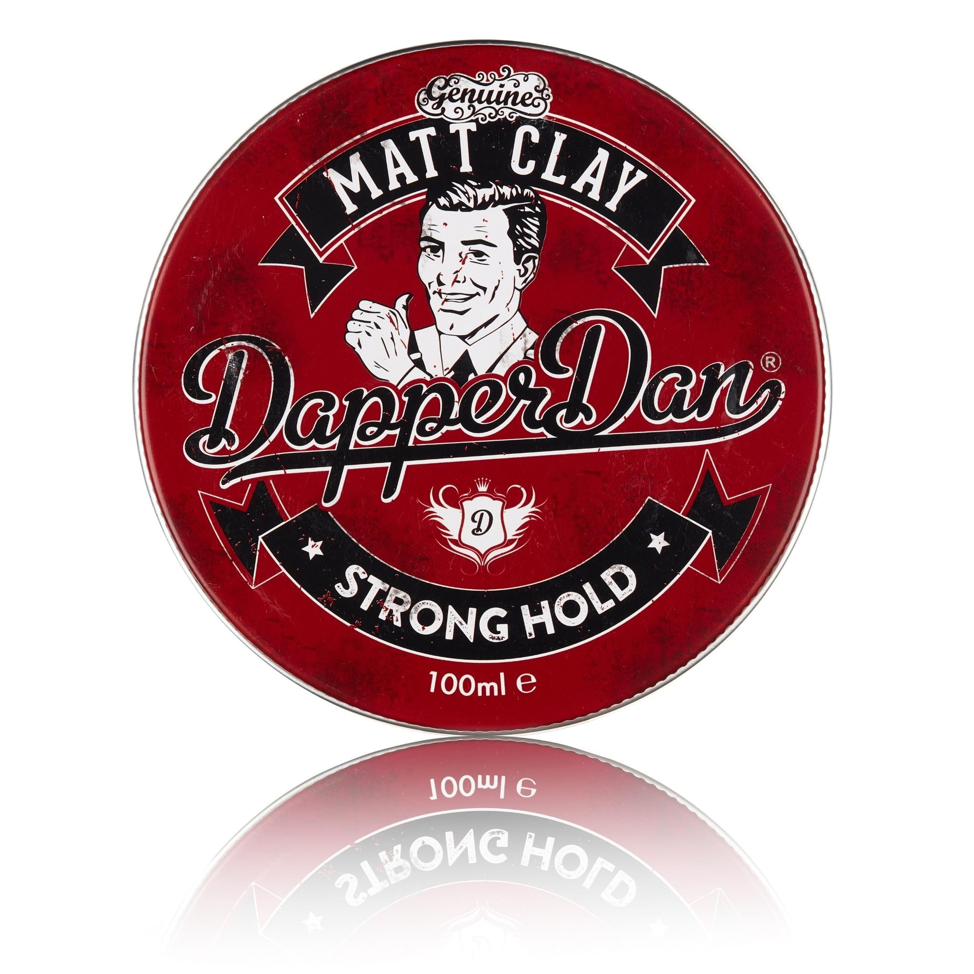 Dapper Dan Matt Clay (100ml/3.38oz) - Strong Hold Matte Hair Styling Wax for Men - Perfect for Textured, Messy, and Sleek Hairstyles