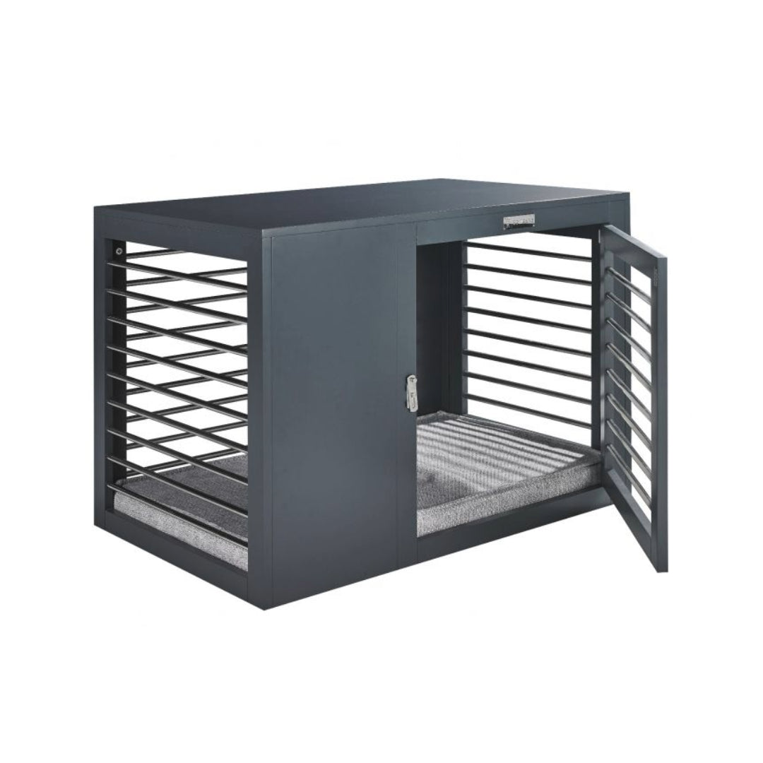Modern Dog Crate for Large Dogs - Heavy Duty Steel Wire Pet Cage with Removable Tray | Perfect for Home, Travel & Vet Visits | Bowsers Brand Pet Crate
