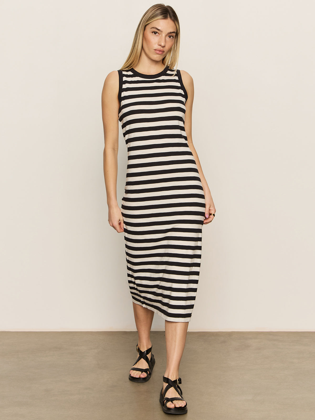 Black Macrame Stripe Contrast Trim Maxi Dress - Perfect for Summer Beach Vacations & Boho Chic Outfits