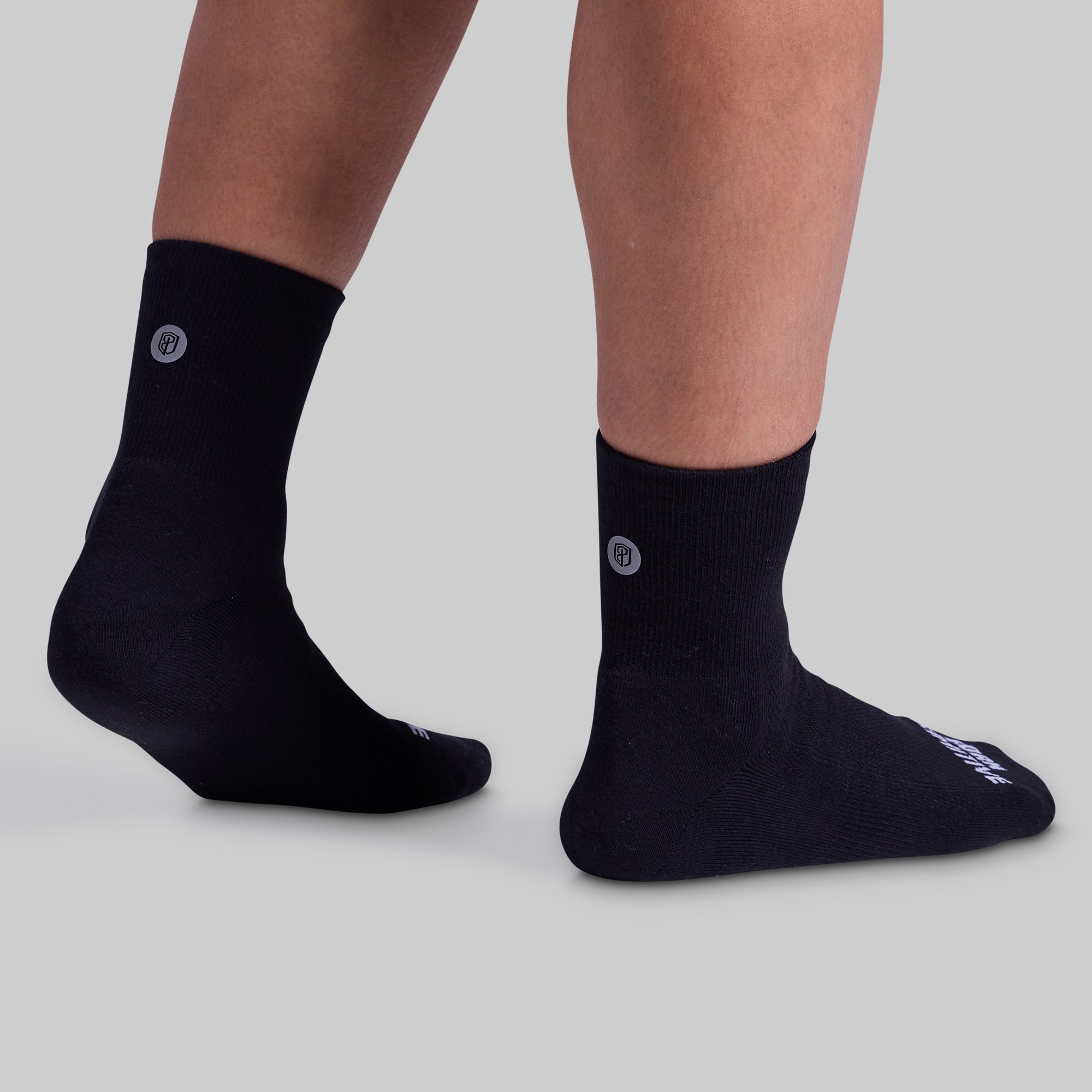 High-Performance Half Crew Socks for Men & Women - Breathable Athletic Socks for Running, Gym & Workout - Black Sports Socks for Everyday Comfort & Support