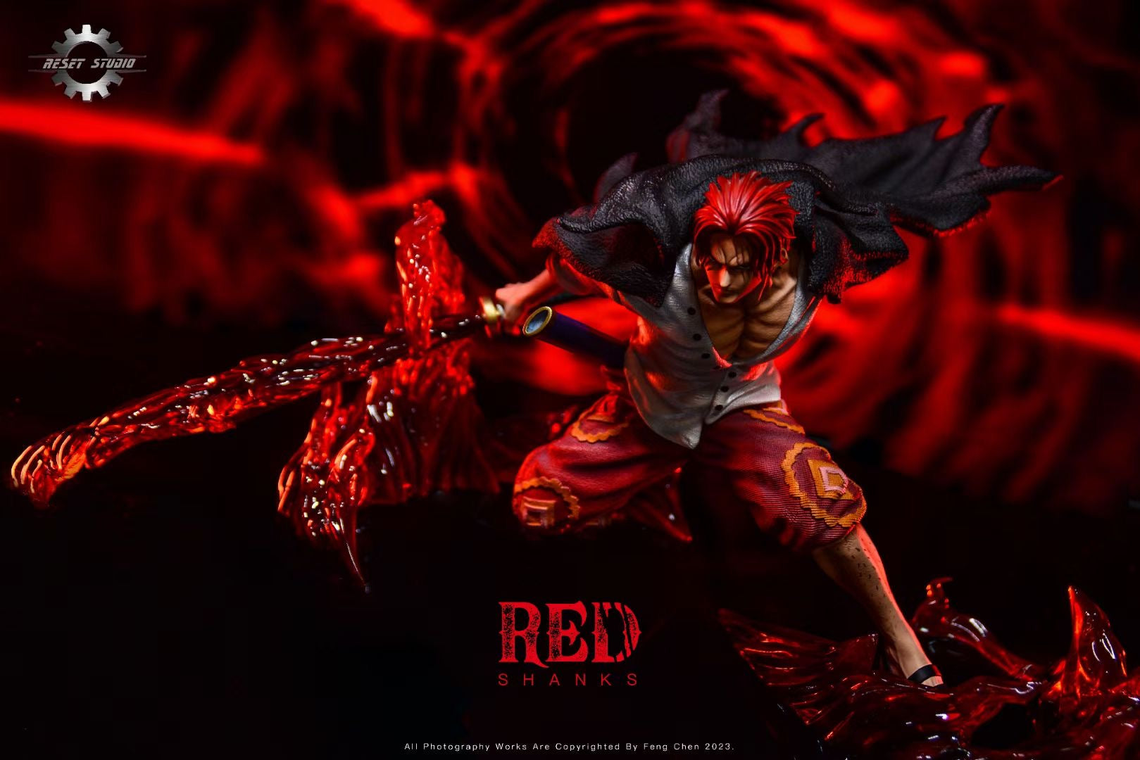 Reset Studio Red Haired Shanks Anime Figure - One Piece Collectible Action Figure for Fans, Display, and Home Decoration