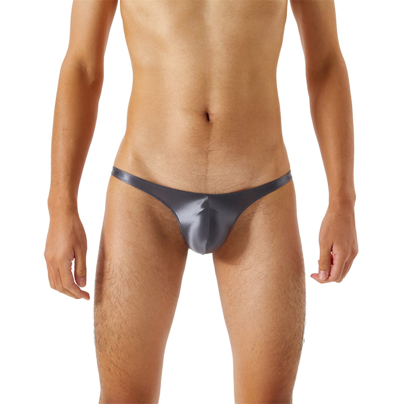 Sexy High Elastic Plus Size Men's Briefs - Seamless Glossy Silky Underwear with Transparent Design & Fart Absorbing Technology for Comfort & Confidence, Perfect for Everyday Wear & Special Occasions