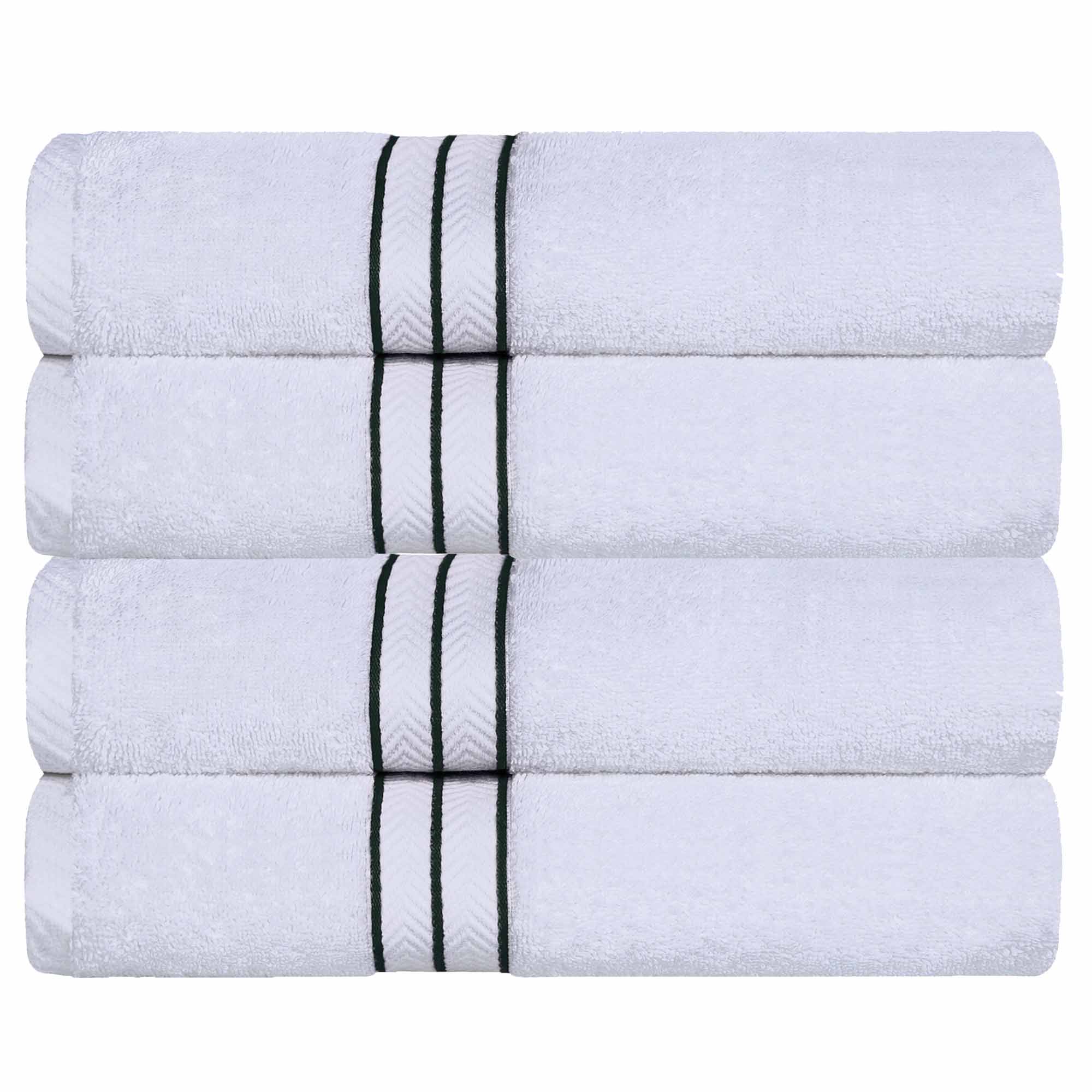 Premium Turkish Cotton 4-Piece Bath Towel Set - Ultra Soft, Absorbent & Quick-Drying for Spa, Gym & Luxury Bathroom Use
