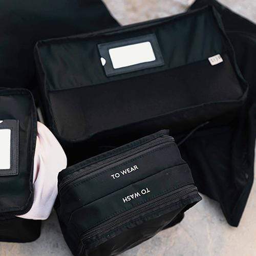 Black Lingerie Packing Cube Set - Travel Organizer for Underwear, Bras & Delicates - Perfect for Vacations, Business Trips & Weekend Getaways