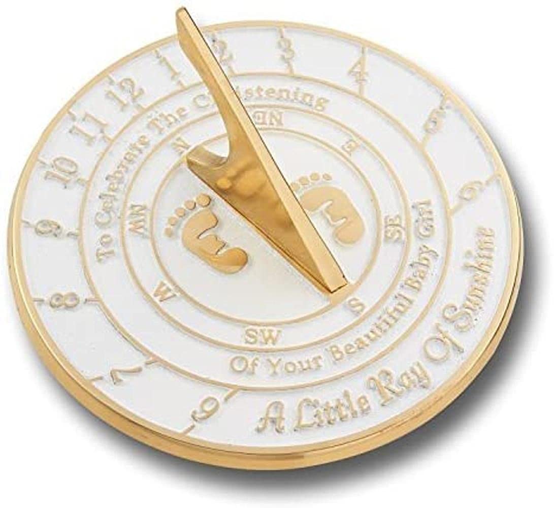 NauticalMart Creative Sundial - Unique Baby Gift for Newborns, Christening, or 1st Birthday | Outdoor Garden Decor & Educational Toy for Kids