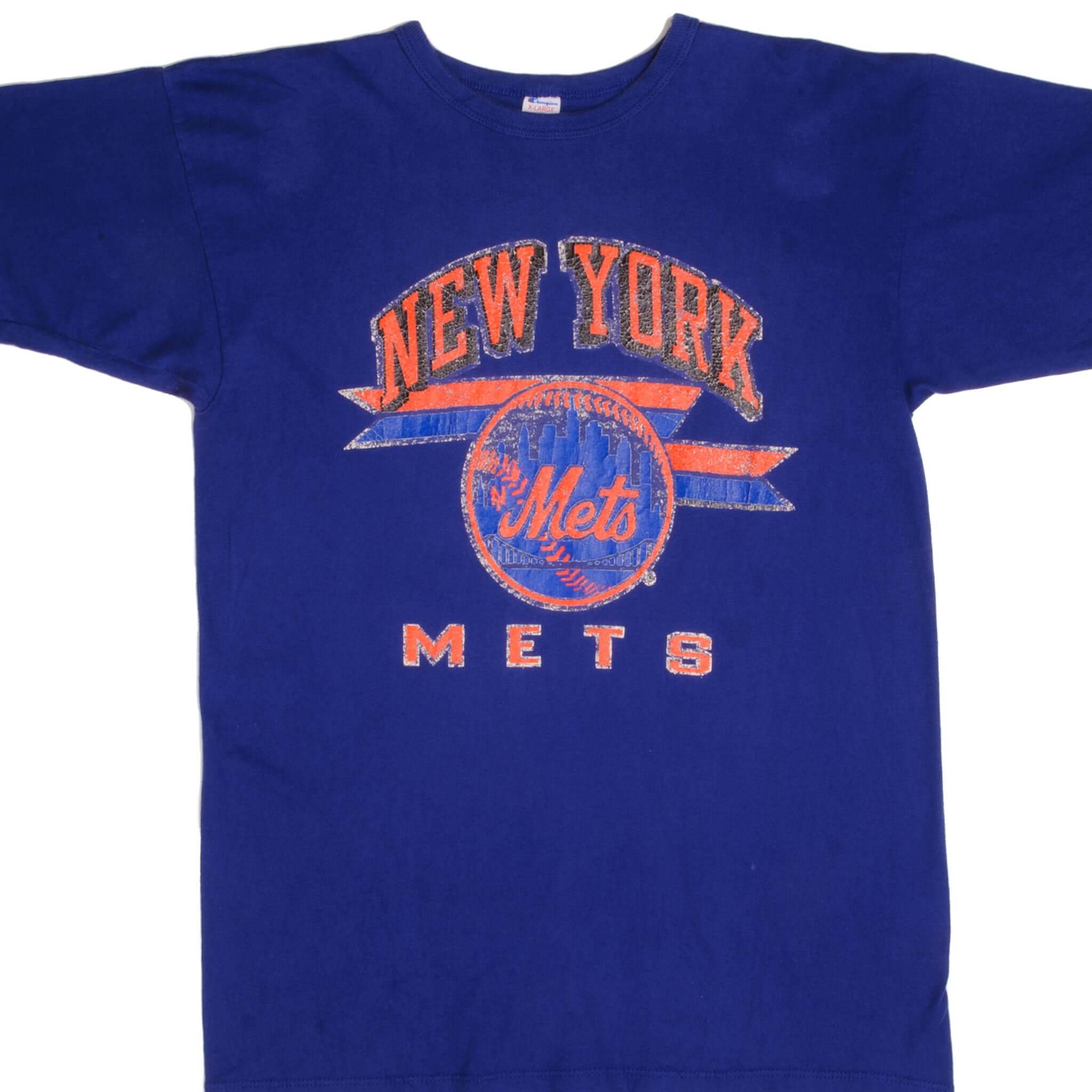 Vintage Champion MLB New York Mets T-Shirt 1988 - Large Size, Made in USA - Retro Baseball Fan Gift & Casual Streetwear