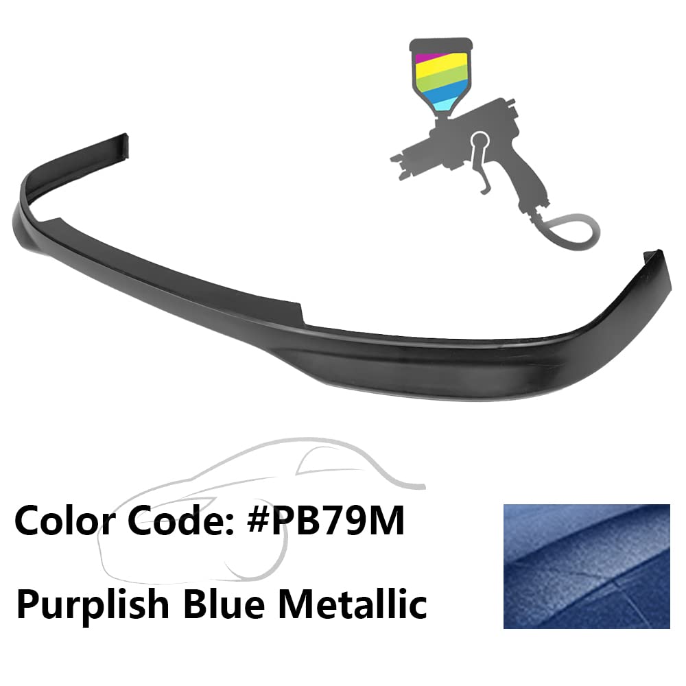 IKON MOTORSPORTS Front Bumper Lip for 2003-2005 Honda Accord Sedan 4-Door | Painted PB79M Purplish Blue Metallic | PP Air Chin Diffuser Spoiler | Enhances Aerodynamics & Sporty Look for Street Racing & Car Shows