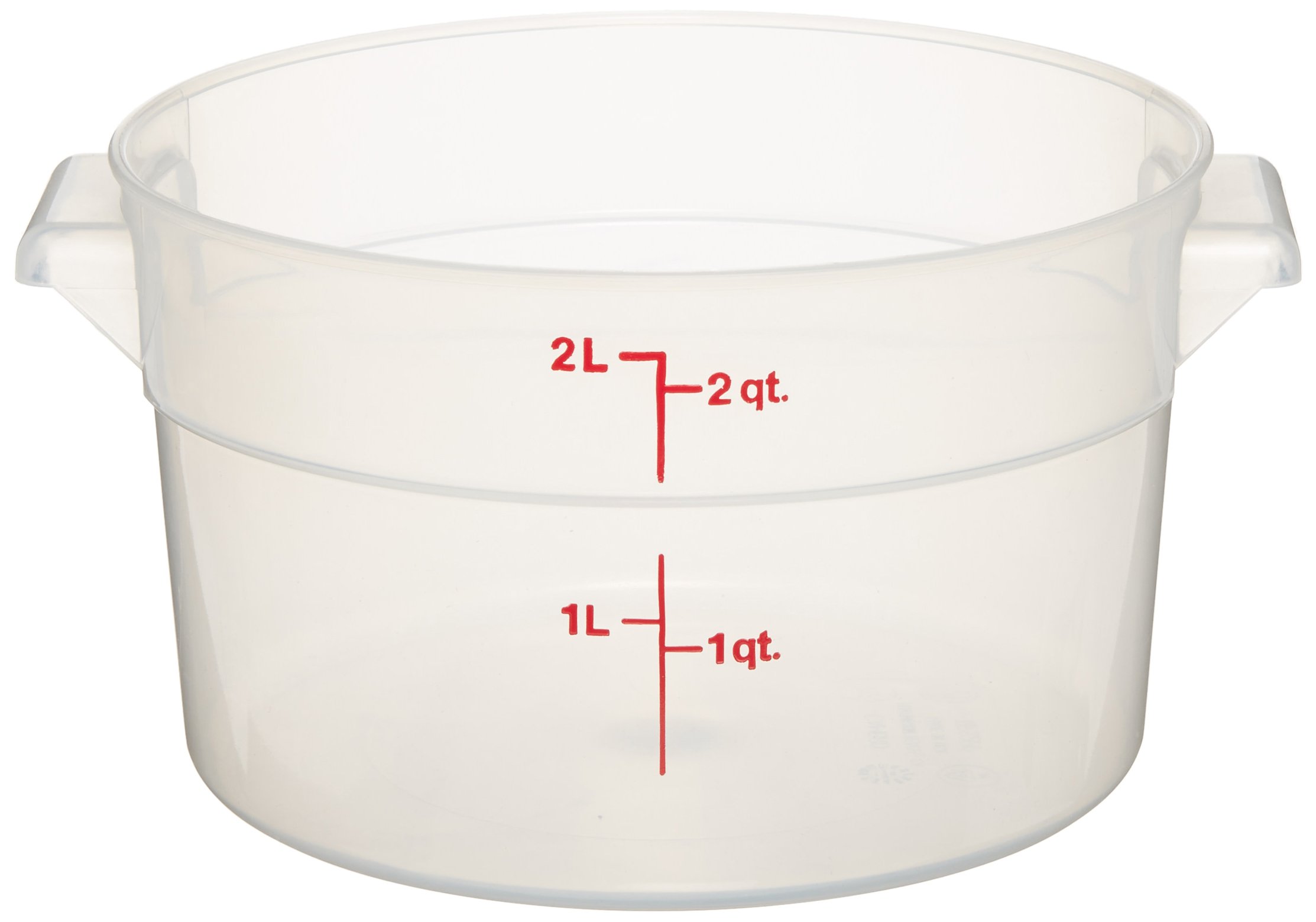 Cambro 2 QT Round Transparent Food Storage Container - BPA-Free Plastic, Airtight Lid for Freshness - Ideal for Meal Prep, Leftovers, and Commercial Kitchen Use