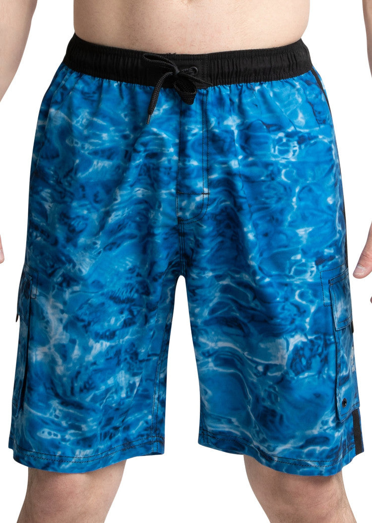 Men's Quick-Dry Swim Trunks Board Shorts - Aqua Design for Beach, Pool & Surfing | Comfortable & Stylish Swimwear for Summer Activities