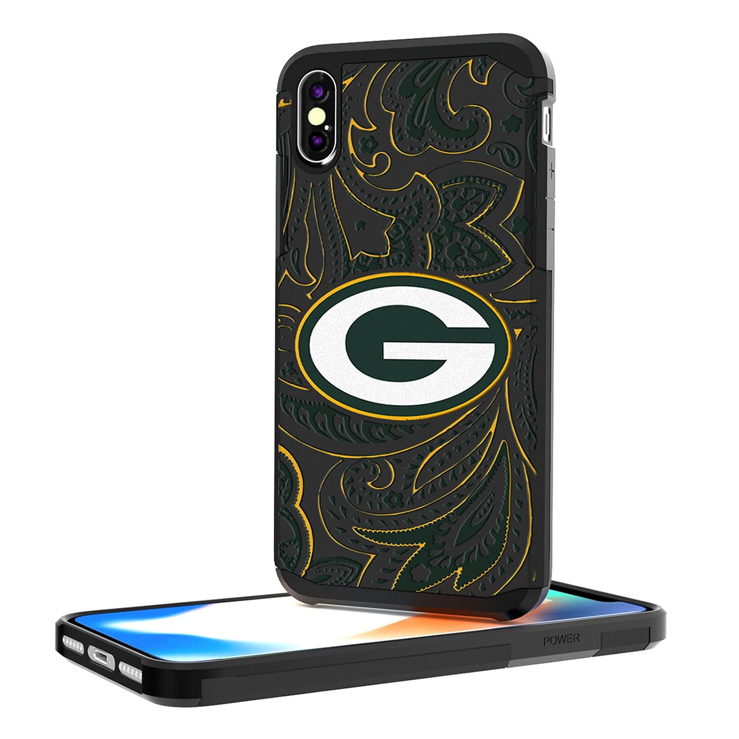 Green Bay Packers iPhone Case - Rugged Paisley Design Protective Cover for iPhone [Model Numbers] | Durable Shockproof Phone Case for Football Fans, Game Day & Everyday Use