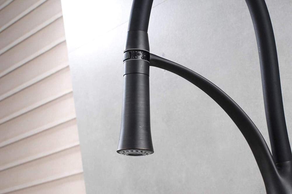 360° Rotating Brass Kitchen Sink Faucet with Pull Down Sprayer - Lead-Free Drinking Water Safe - Perfect for Washing Dishes, Filling Pots & Daily Kitchen Tasks