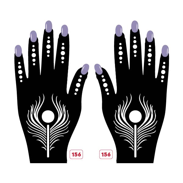 Apcute Mehndi Design Sticker | Henna Art Temporary Tattoo for Kids, Girls & Women | Easy to Apply & Remove | Best Mehandi Stencil Sticker Collection (Design No. H-B-156) | Perfect for Weddings, Festivals & DIY Body Art