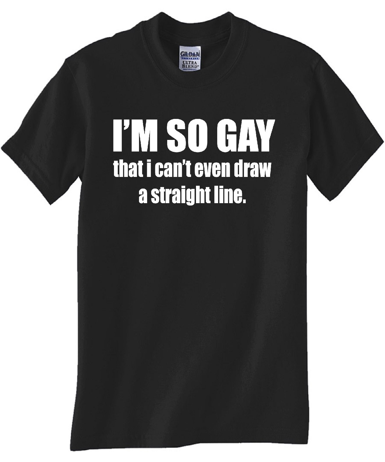 Funny LGBTQ Pride T-Shirt - 'I'm SO Gay Draw Straight LINE' Slogan Tee for Men & Women - Perfect for Pride Parades, Parties & Casual Wear