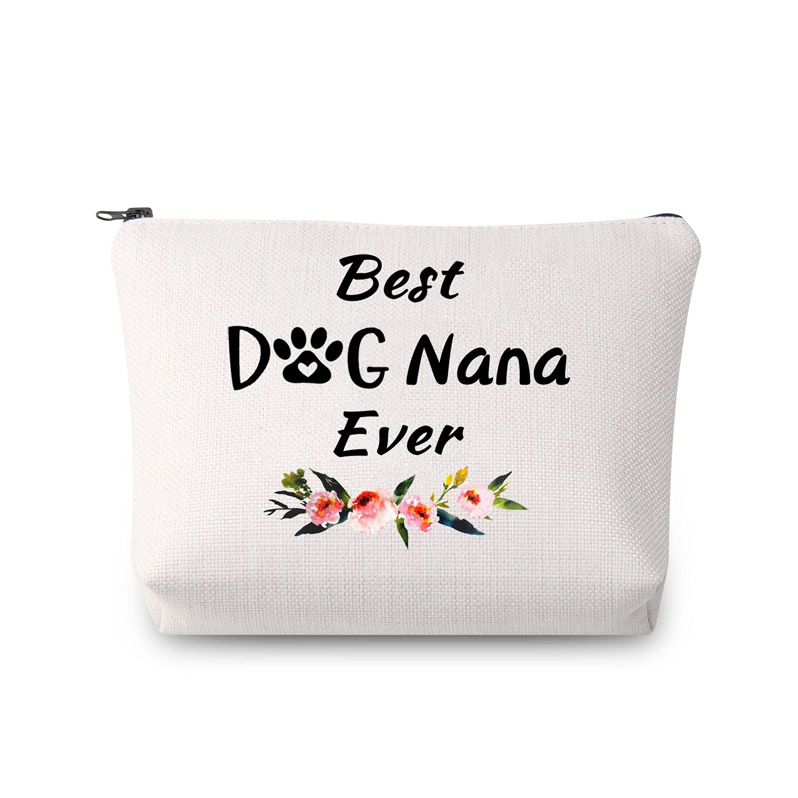 Best Dog Grandma Gift - Paw Print Makeup Bag for Pet Lovers | Cute Cosmetic Pouch for Dog Nana | Perfect Gift for Dog Owners & Grandmas (Home, Travel, Grooming Use)