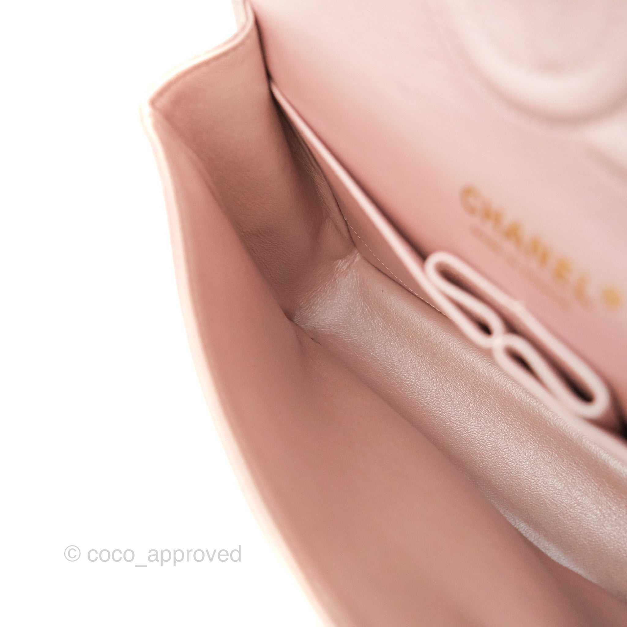 Chanel Classic M/L Medium Double Flap Bag in Rose Gold Pink Lambskin with Gold Hardware - Luxury Handbag for Women, Perfect for Parties, Weddings & Special Occasions
