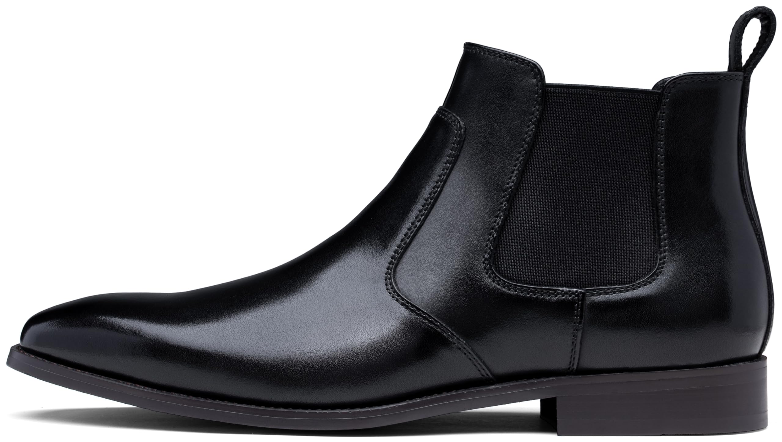 Premium Men's Chelsea Boots - Polished Leather Ankle Dress Boots | Classic Retro Slip-On Design for Business & Casual Wear | Perfect for Office, Date Night & Fall Fashion