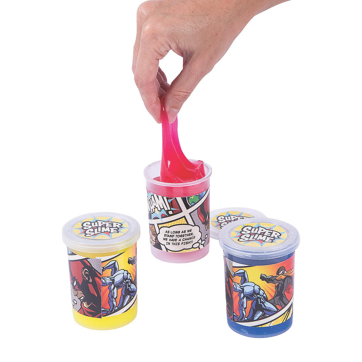 Superhero Kryptonite Slime Toy Set - 12 Pack Non-Toxic Sensory Play for Kids - Perfect for Birthday Parties, Stress Relief & Creative Play