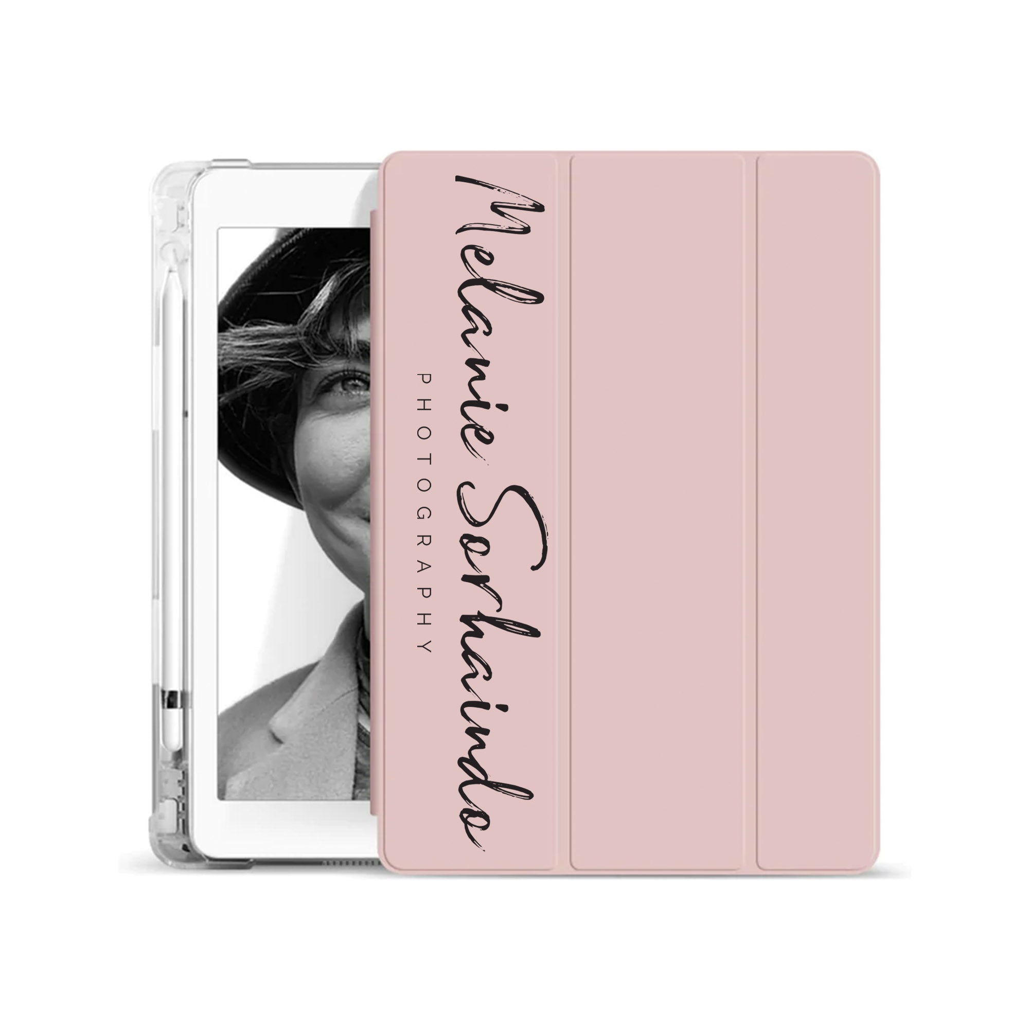 Premium iPad See-Through Case with Signature & Occupation 70 - Slim Protective Cover for iPad Pro/Air/Mini, Perfect for Work, School & Travel