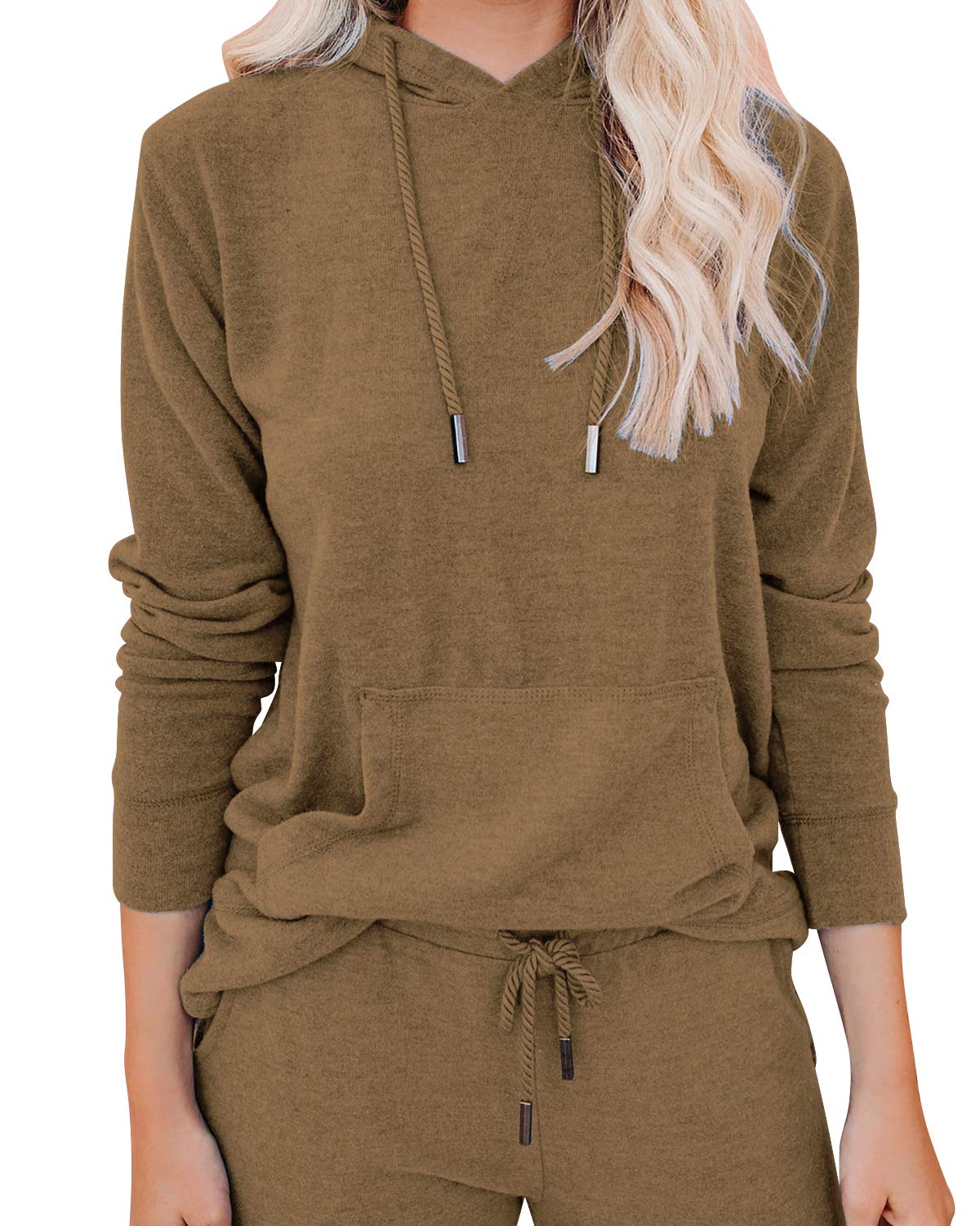 WANLISS Women's 2-Piece Lounge Set - Soft Sweatsuit with Long Pants & Pockets | Comfy Loungewear for Home, Workout & Yoga | Athletic Tracksuit Outfit