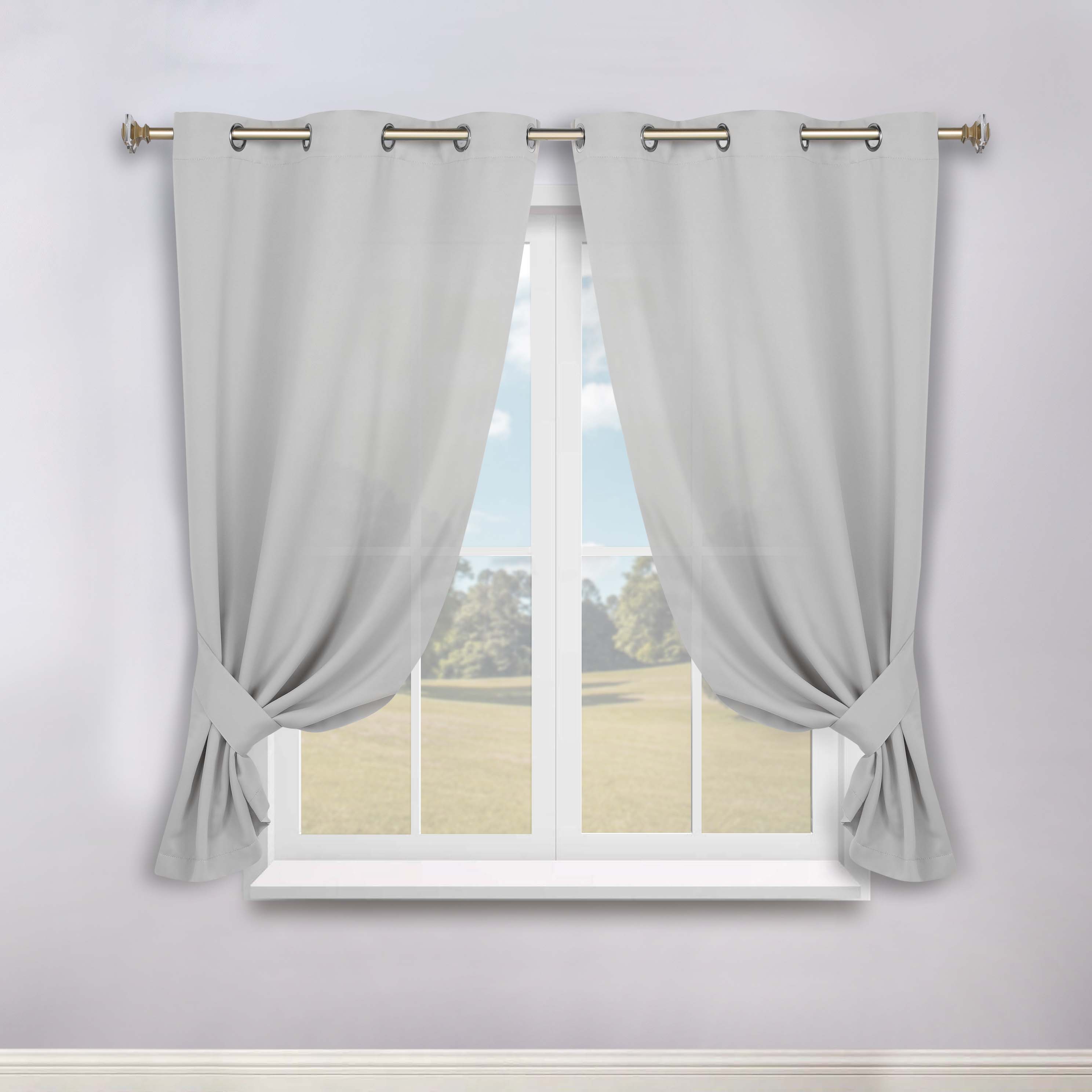 Premium Blackout Curtains Set of 2 - 100% Room Darkening, Machine Washable & Noise Reducing for Bedroom, Nursery & Home Theater