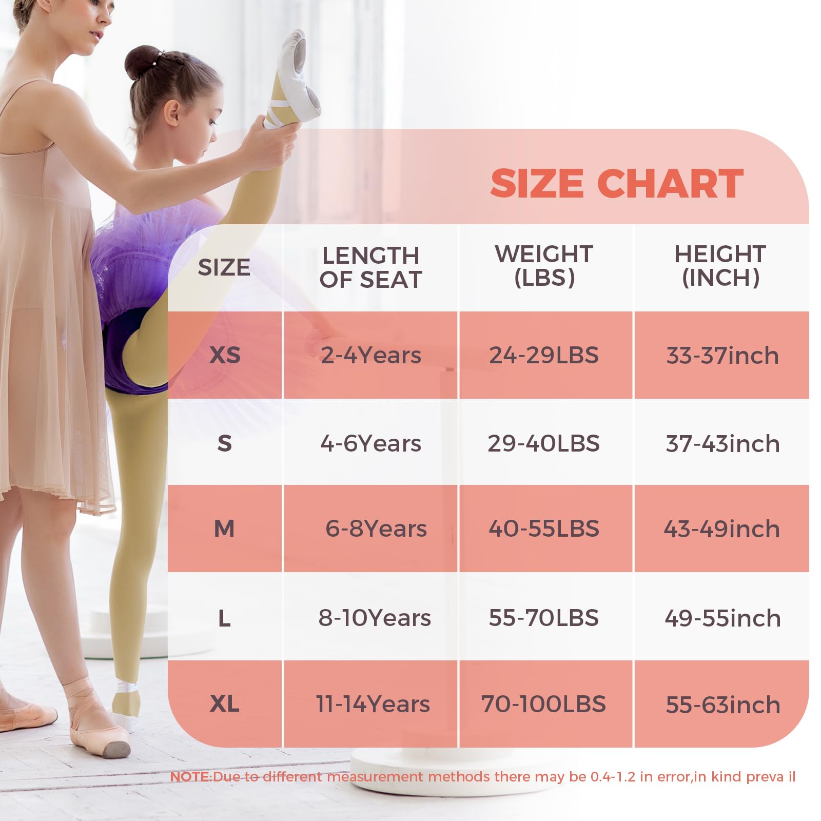 Buauty Girls Ballet Dance Tights - Ultra Soft Footed Leggings for Toddler, Little & Big Kids | Perfect for Ballet Practice, Recitals & Dance Classes